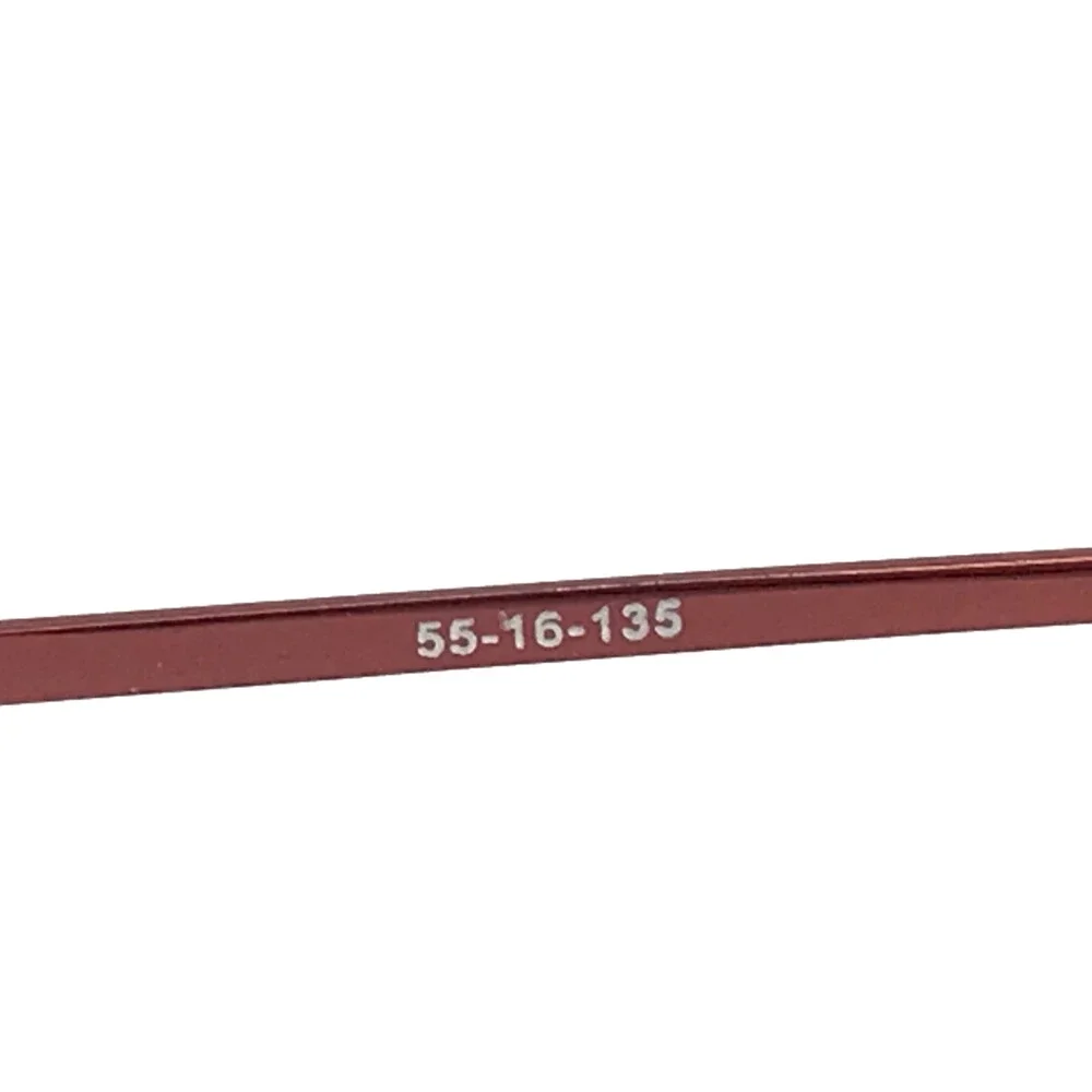 Parade Eyeglasses Frames 1554 WINE Red Rectangle Wire Rim 55-16-135